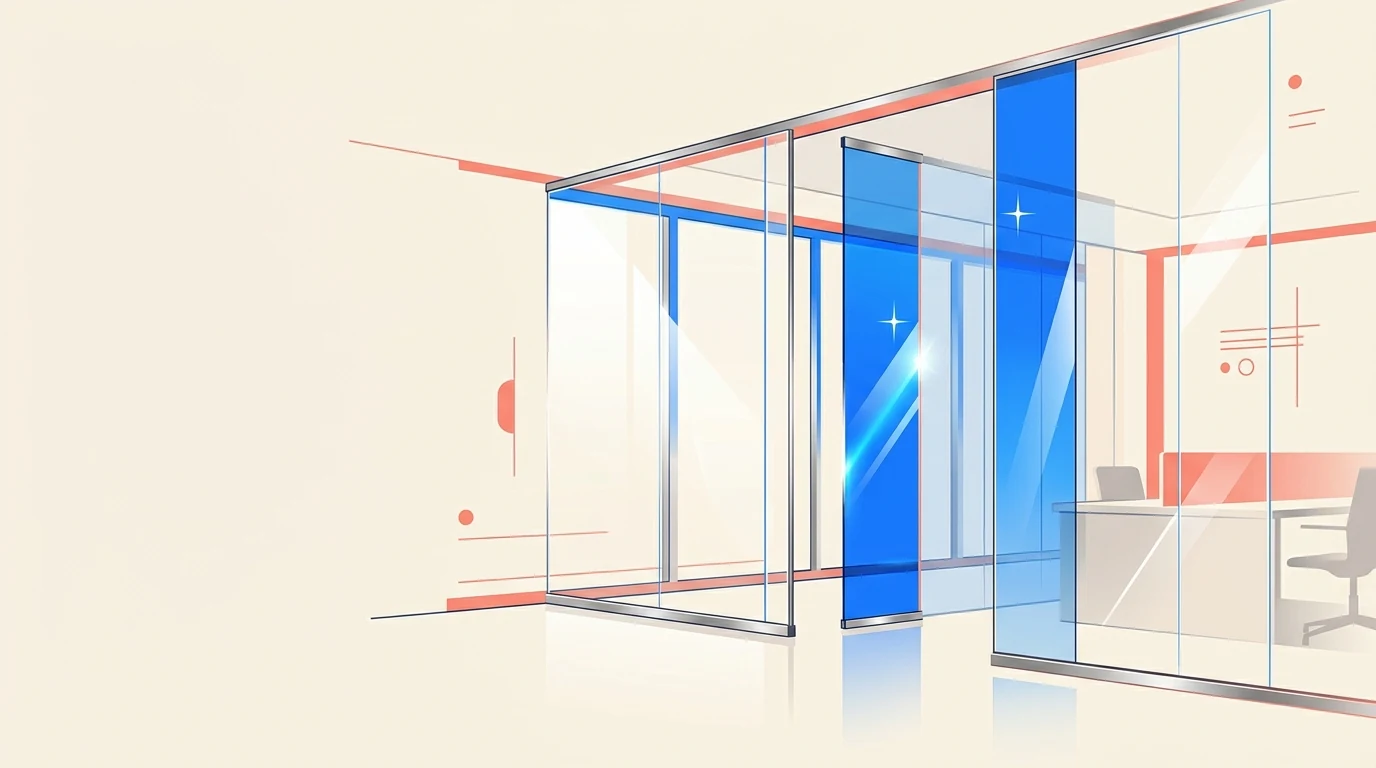 Illustration de surfaces vitrées